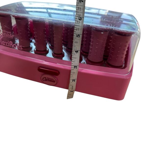 Vintage Richard Caruso Flexirolls Hot Rollers Curlers 20 Rollers & 17 Clips Pink - Picture 13 of 14